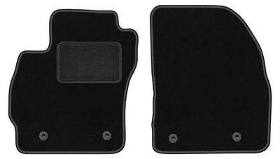 Zdjęcie produktu dla Wielganizator dywaniki welurowe LUX przednie do Mazda 5 II minivan (2010-) - czarne dywaniki samochodowe BASIC komplet (2 szt.)