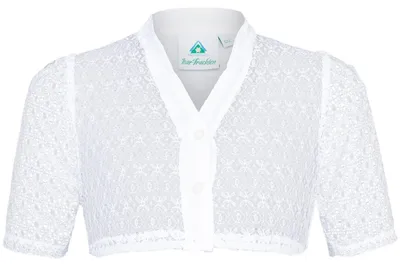 Produktbild von Isar-Trachten Kinder Dirndlbluse "Leya" aus Spitze 70742 | Weiß Größe: 128