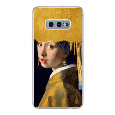 Produktbild von MuchoWow® Handyhülle Schutzhülle Hülle für Samsung Galaxy S10e Mädchen mit einem Perlenohrring - Gold - Vermeer Silikon Softcase Handy Hülle - Handy
