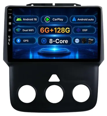 Zdjęcie produktu dla Radio samochodowe do RAM 1500 i 2500 (2012-2017) - system Android 16, 6G + 128G, radio z nawigacją GPS