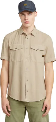 Image de G-star Marine Slim Chemise à manches courtes Beige S Homme Beige S