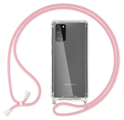 Obrázek produktu pro NALIA Pouzdro na mobilní telefon s řetízkem pro Samsung Galaxy S20, měkký kryt na telefon, růžový