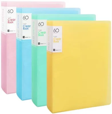 Image de Porte-documents A4 avec 60 pochettes, transparent, coloré