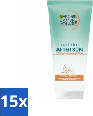 Produktbild von Garnier - Ambre Solaire - After-Sun-Milch mit Selbstbräuner - Gesicht & Körper - 200 ml - Vorteilspack - 15 Stücke