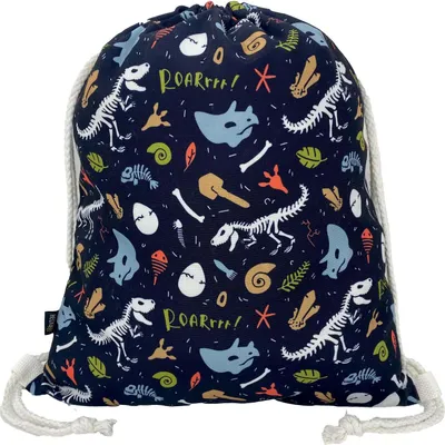 Produktbild von Kinder Turnbeutel Dino Skelett