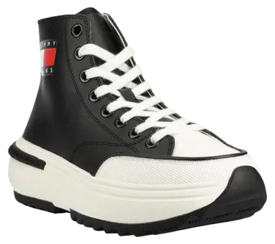 Produktbild von Tommy Hilfiger - Logo Sneaker für Herren, Leder NA192 (45,5 EU) (Schwarz)