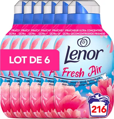 Image de Adoucissant Lenor Fresh Air - Blossom - 6 x 36 lavages - Pack économique