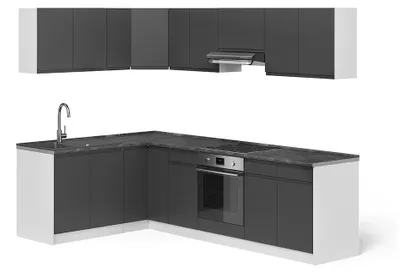 Immagine prodotto di Cucina angolare completa Vicco R-Line Antracite/Bianco 267 x 167 cm, Model 70576