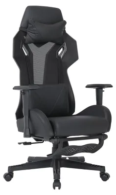 Produktbild von home24 Gamingchair - Anthrazit / Schwarz - Mesh / Kunstleder