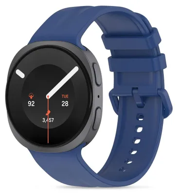 Obrázok produktu pre Silikónový remienok pre hodinky Samsung Galaxy Watch 9 40 mm / 44 mm / 8 40 mm / 44 mm / 8 Classic 46 mm, značka Tech-Protect, model Silicone Evo, tmavomodrej farby
