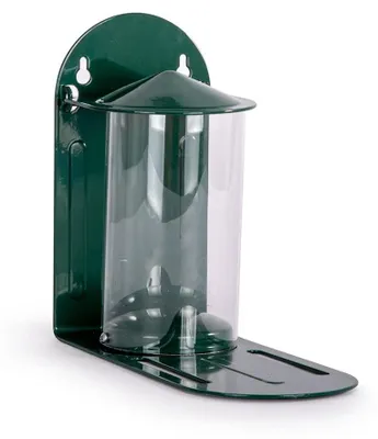 Produktbild von Futterhaus für Eichhörnchen – Grüne, metallische Futterautomat – Eichhörnchenabweisend