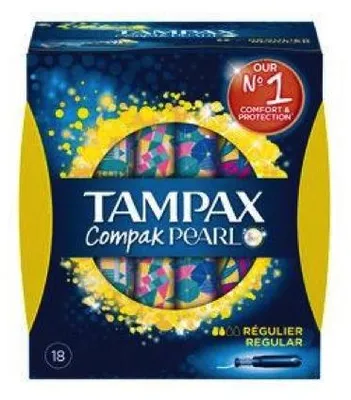 Productafbeelding van Tampax Tampons compak pearl regular (18 stuks)
