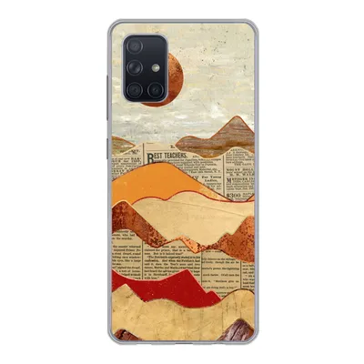 Produktbild von MuchoWow® Handyhülle Schutzhülle Hülle für Samsung Galaxy A51 Vintage - Zeitung - Marmor Silikon Softcase Handy Hülle - Schutzabdeckung