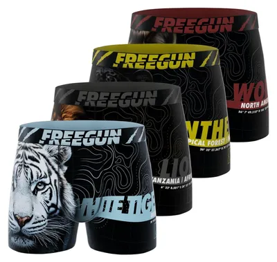 Immagine prodotto di FREEGUN, slip mutanda per ragazzi, modello sportivo, confezione da 4, colore nero, taglia 12/14 anni