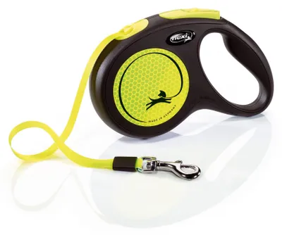 Zdjęcie produktu dla Taśma odblaskowa flexi New Classic Neon Reflect, 4,9 m, czarna/neonowa