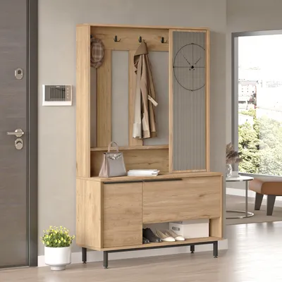 Produktbild von Kompaktgarderobe 'Vesanto' 178x112x36 cm Eiche