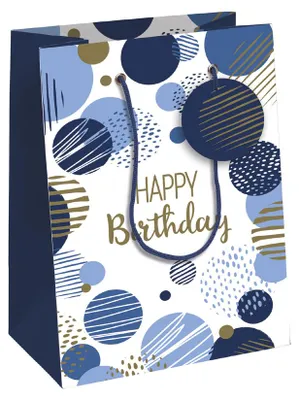 Produktbild von Clairefontaine Geschenktüte "Happy Birthday blau" klein