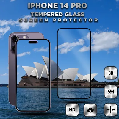Obrázek produktu pro iPhone 14 Pro - Tvrzené sklo 9H - Vysoce kvalitní 3D ochrana displeje