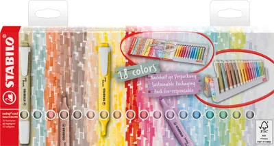 Produktbild von Stabilo Swing Cool Pastell Textmarker 18 Farben 275/18-02