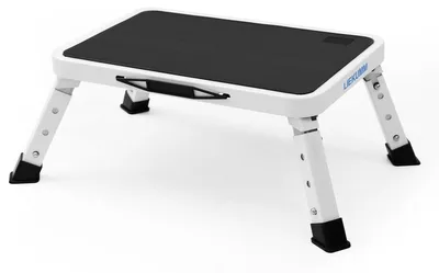 Productafbeelding van Opstapkruk inklapbaar - 3 standen - 150 kg - Staal - Wit