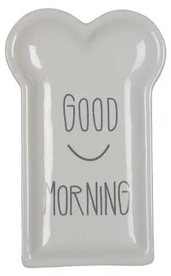 Immagine prodotto di Piatto da colazione Clayre & Eef 10x17 cm in Vetroceramica bianca