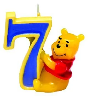 Produktbild von Winnie Puuh Happy Birthday Kerze 7. Geburtstag