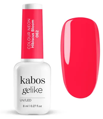 Obrázok produktu pre Kabos UV neonový lak na nechty ružový, UV/LED lak, Gelike 062 Hibiscus Bloom 8 ml
