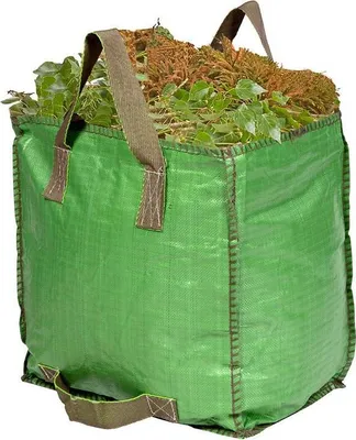 Zdjęcie produktu dla 10x mini worek na odpady ogrodowe 75 l – 50 x 30 x 50 cm | Zielony worek na liście | Big Bag na odpady ogrodowe