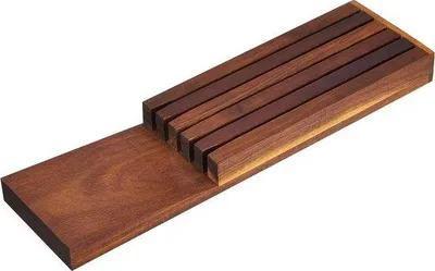 Produktbild von Holzblock für Messer - eleganter Messerhalter für 5 Messer - 39 x 11 x 35 cm