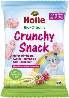 CHRUPKI KUKURYDZIANO - OWSIANE MALINOWO - BANANOWE BEZ DODATKU CUKRÓW BEZGLUTENOWE OD 10 MIESIĄCA BIO 30 g - HOLLE