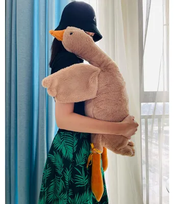 Obrázok produktu pre Solidchoice - Veľká plyšová kačica, hnedá, 90 cm
