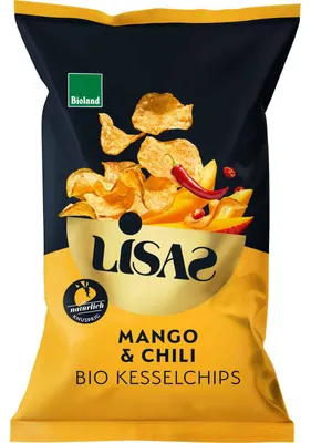 Produktbild von Lisas  Kesselchips Mango & Chili 115g
