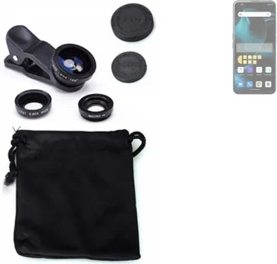 Produktbild von K-S-Trade Smartphone Kamera Linsen Set Kompatibel mit Unihertz Start24 3in1 Clip-On Kamera Adapter Macro Weitwinkel FishEye Fischauge Objektiv Linse