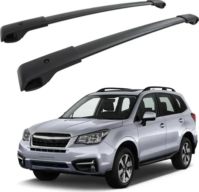 Obrázok produktu pre Strečné nosiče priečniky pre Subaru Forester 2014-2018, OM štýl, Čierne, 2ks