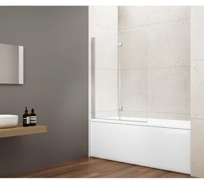 Produktbild von LORO Wannenabtrennung klappbar 900mm, Klarglas