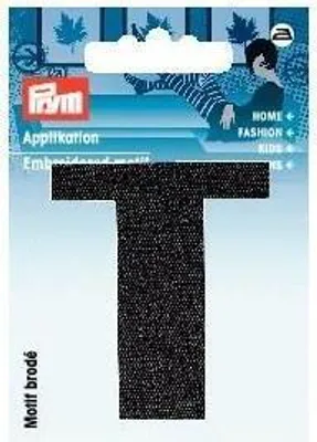 Produktbild von Prym Applikation Buchstabe T schwarz