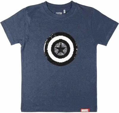 Produktbild von Captain America Jungen T-Shirt Wendepailletten - marineblau 164 (14 Jahre)