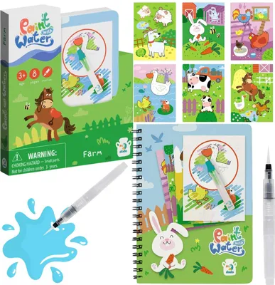 Produktbild von Wassermarker-Malerei Malvorlage "Bauernhof" Set für die Kleinsten 300311
