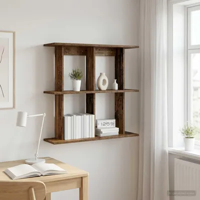 Zdjęcie produktu dla Maison Exclusive - Półka ścienna z recyklingowanego drewna, 80 x 20 x 75 cm