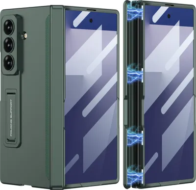 Obrázek produktu pro Pouzdro na Samsung Galaxy Z Fold 8 Ultra, Magnetické ochranou pantu, All-Inclusive kryt s ochranou displeje a stojánkem Zelený