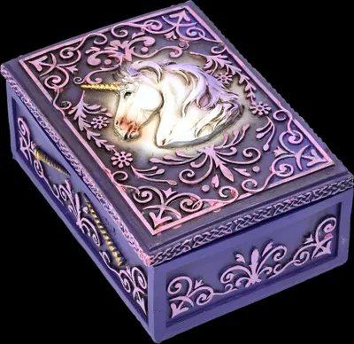 Produktbild von Tarotbox mit Einhorn lila - Magisches Ritual