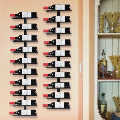 Produktbild von 2X Weinregal Wandregal Flaschenständer Weinflaschen, für Küche Bar Keller