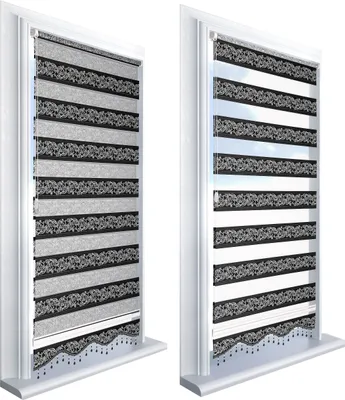 Produktbild von Brillant Doppelrollo Klemmfix ohne Bohren, Wand- & Deckenmontage, stufenlos einstellbar, 80x200 cm, Stoff, Vintage Muster, verschiedene Farben, für Fenster & Tür, Rahmenstärke bis 2 cm, mit Volant