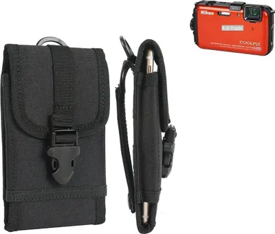 Produktbild von K-S-Trade Kameratasche Gürteltasche kompatibel mit Nikon Coolpix AW100 Outdoor Gürtel Tasche für Kompaktkamera Holster Fototasche wasserabweisend