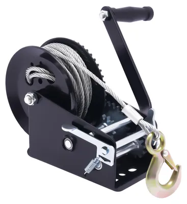 Imagen del producto de Cabrestante manual, capacidad de 1500 kg, sistema de engranajes de doble velocidad, color , cable de 10 metros, color , cable de 10 metros