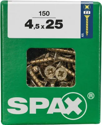 Produktbild von Spax Universalschrauben 4.5 x 25 mm PZ 2 - 150 Stk.