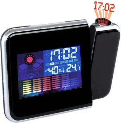 Produktbild von Digitaluhr Ghy-8190 mit LCD-Anzeige, Projektor, Farbdisplay, Thermometer und Hygrometer