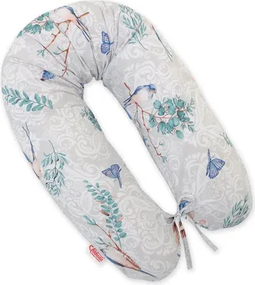 Image de Bobono Coussin de Grossesse Longer Ergonomique Bleu pour Femmes Enceintes