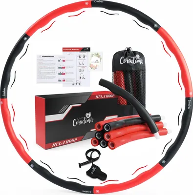 Produktbild von Hula Hoop Reifen Erwachsene 1,2kg Fitnessreifen Hullahub Hoola Hoop Fitness für Anfänger & Fortgeschritten | Wellen zur Massage...
