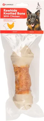 Produktbild von Flamingo Kauknochen geknotet Huhn, Maße: 18 cm